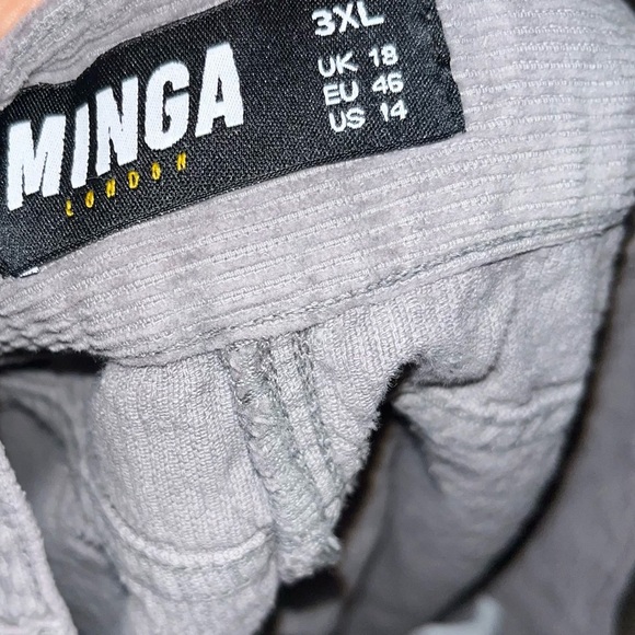 Y2K style pleated corduroy mini Minga London Women's Grey Skirt - Picture 3 of 3